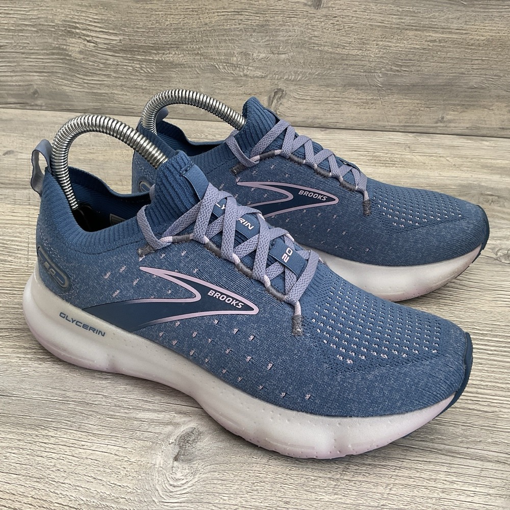 Brooks Glycerin StealthFit 20 Blue Running Shoes Women's Size 7.5B 1203721B402